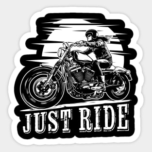 Just Ride Black Tazzum Sticker